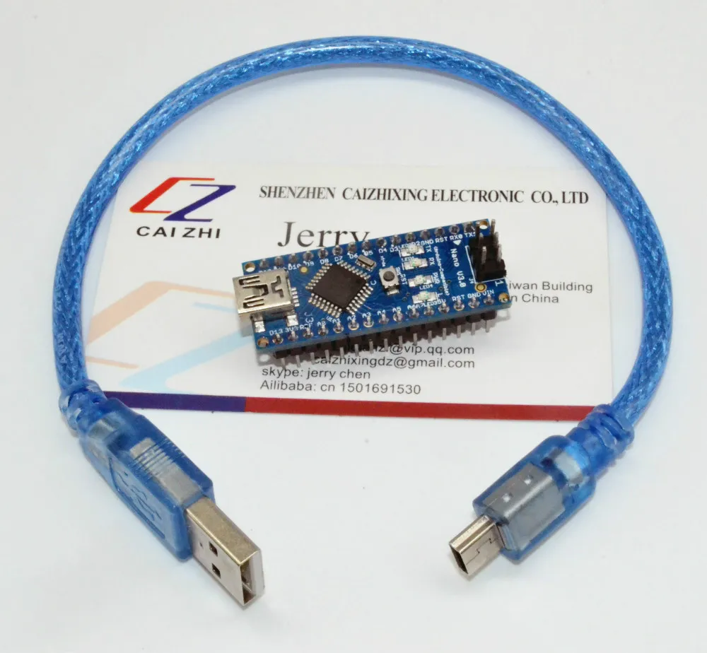 SUQ для Arduino Nano V3.0 контроллер ATMEGA328P ATMEGA328 оригинальный FT232RL + USB кабель | Электронные
