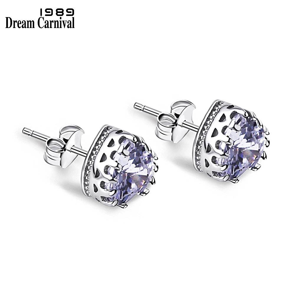 

DreamCarnival 1989 New Hot Pick Heart Shape Zirconia Crystal Stud Earrings for Women Office Lady Chic Fashion Jewelry SE11550RB