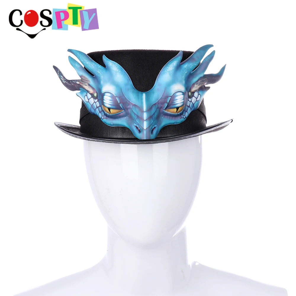 Cospty Винтаж Готический Панк Стиль мужские и женские черные шапки с драконом