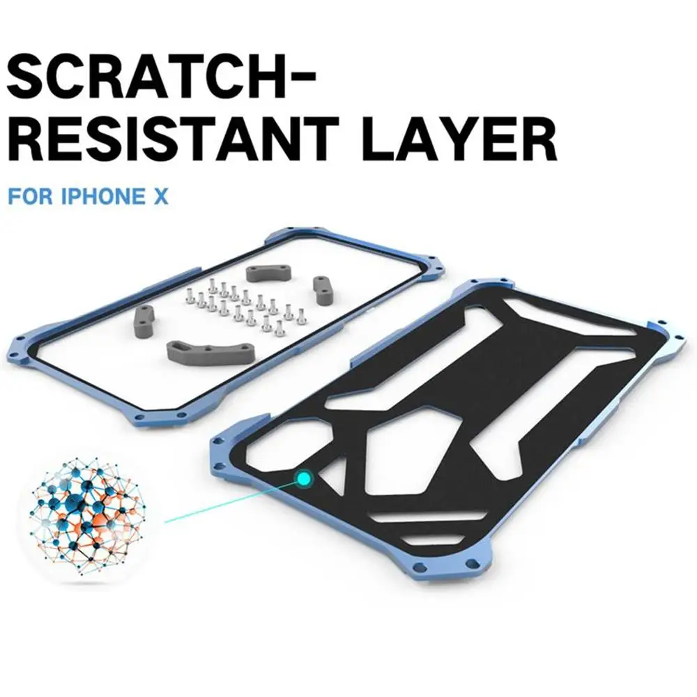 Для iphone х чехол для телефона R-JUST Gundam Алюминий Металл противоударный Рамка бампер