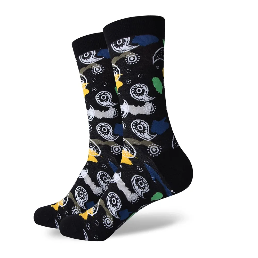 Мужские Разноцветные носки из чесаного хлопка размеры США (7 5 12)|sock gaiters|sock dollsock nylon