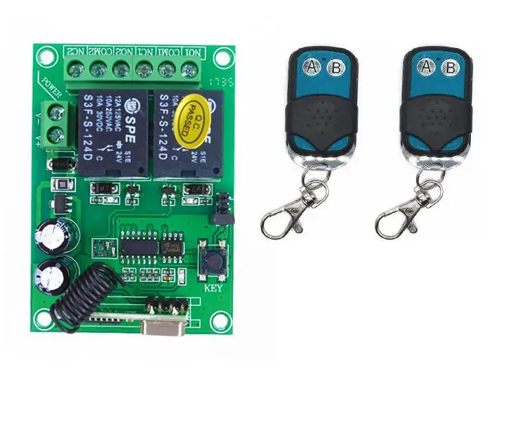 433mhz DC 24V 2CH RF Беспроводная система дистанционного управления teleswitch универсальные