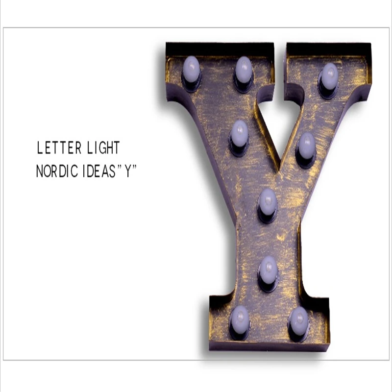 Лампа BOCHSBC в стиле арт-деко настенный светильник с буквами Y винтажный алфавит