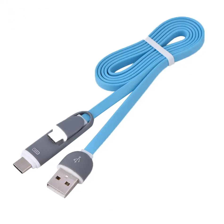 VBESTLIFE 2 в 1 USB кабель для передачи данных к Micro USB и type C кабель для быстрой зарядки и синхронизации данных провод 1 м кабели