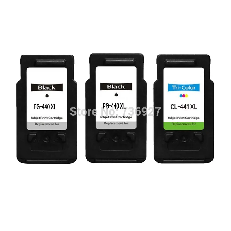 3pk совместимый чернильный картридж PG440 CL441 PG 440 CL 441 для Canon PIXMA MG3140 MG3240 MX394 MX434 MX454