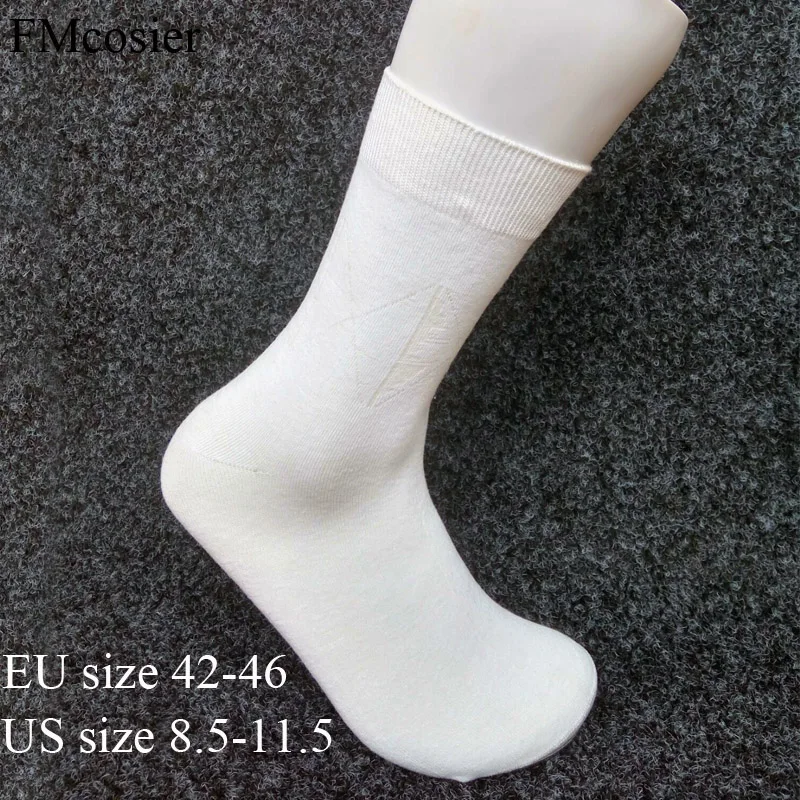10 Pairs Clearance Summer Autumn Mens Dress Socks Business Classic Crew for Men Big Size Plus White Black New 44 46 | Мужская одежда