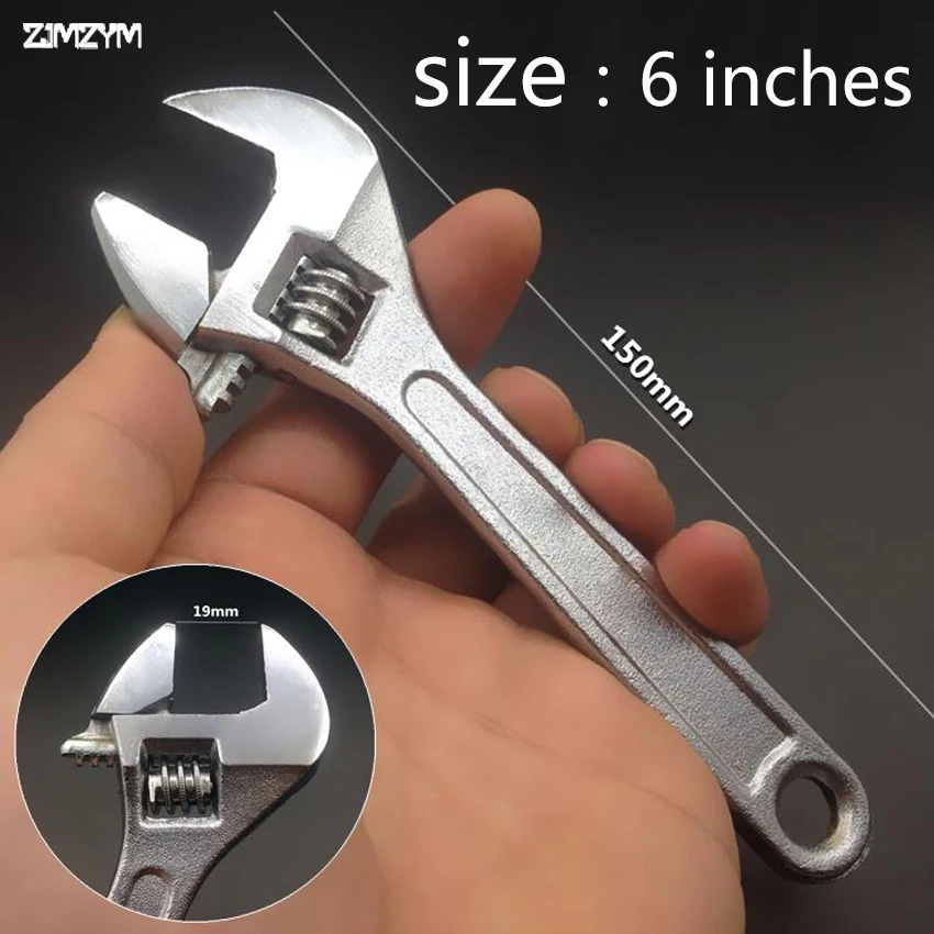 

6 inches Multi-Function Adjustable Wrench Universal Spanner Wrench Set Snap and Grip For Nuts and Bolts of All Shapes and Sizes