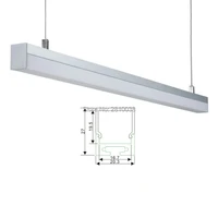 50 x 2m setslot factory supplier led profile u type and rectangle type led aluminum extrusions for pendant lights
