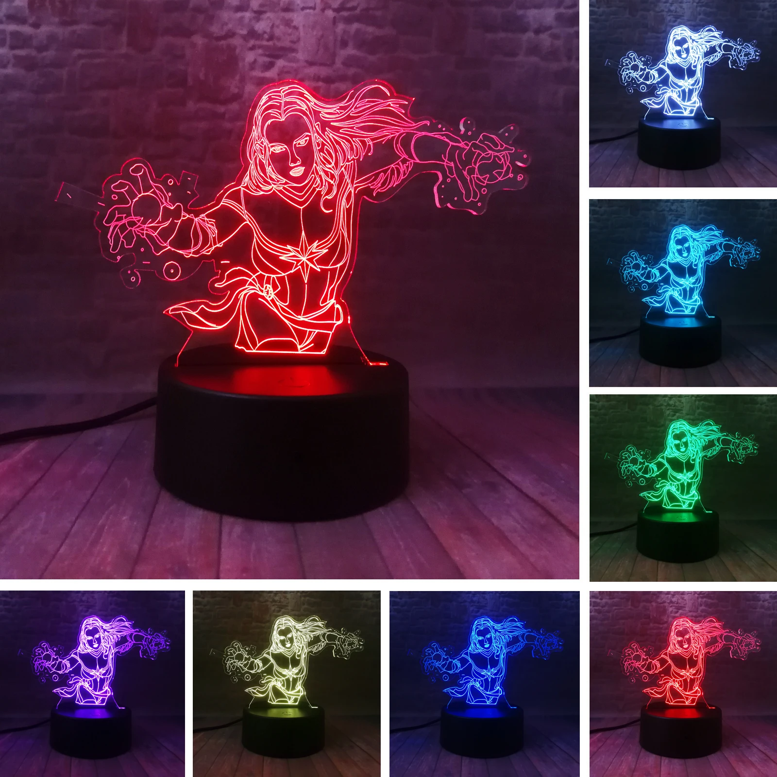 Amroe хит продаж 2019 Супергерой из фильма Marvel Мстители легенды 3D капитан Марвел 7