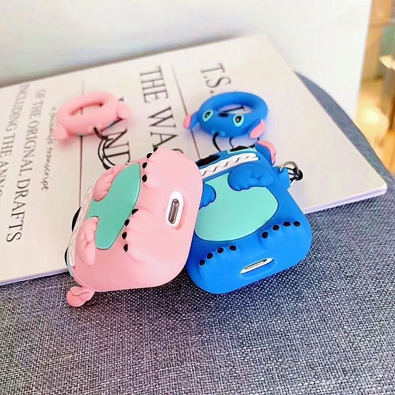 Милый мультяшный чехол для наушников для apple airpods, беспроводные наушники, коробка, гарнитура, кольцевой ремешок, силиконовый защитный чехол для Airpods 2