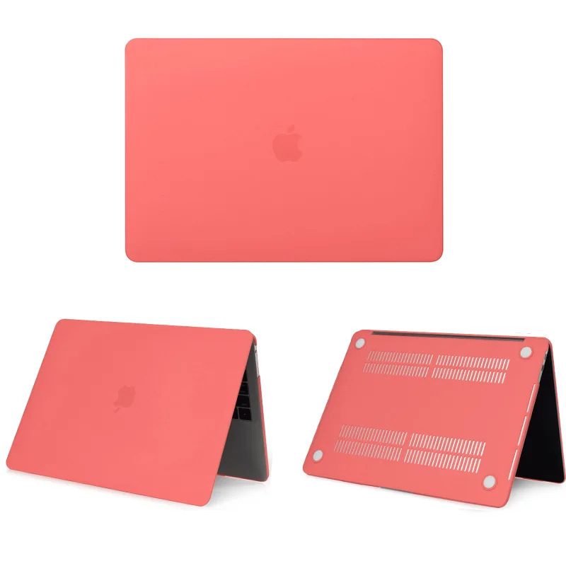 Matte Coral Orange Чехол для ноутбука Sanmubaba для Macbook Air Pro retina 11 12 13 15 дюймов с сенсорной панелью для mac book 13,3 15,4 Кристальный/матовый жесткий чехол - Цвет: Matte Coral Orange