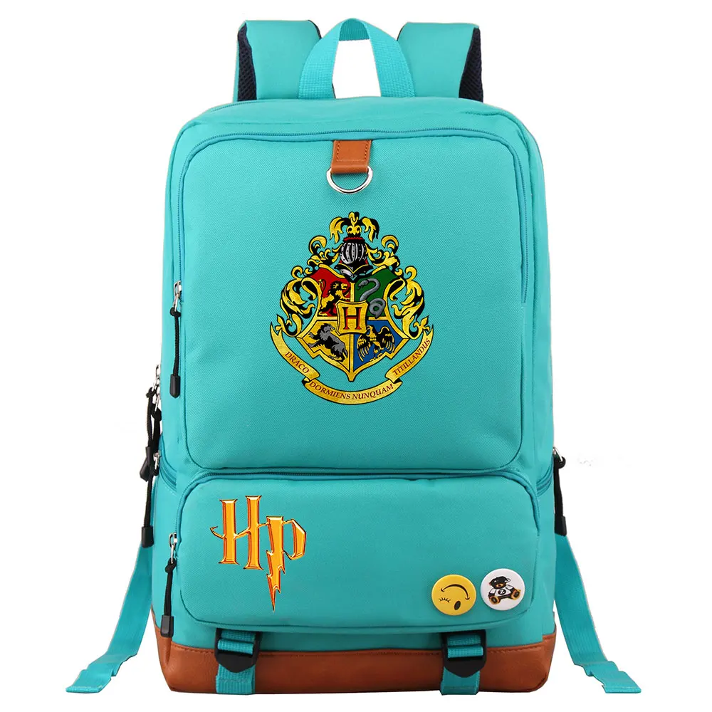 15 Волшебный Хогвартс hp Письмо значок Гриффиндор мальчик девочка школьная сумка женский рюкзак подростковый лоскутный холст мужской студенческий рюкзак - Цвет: 15