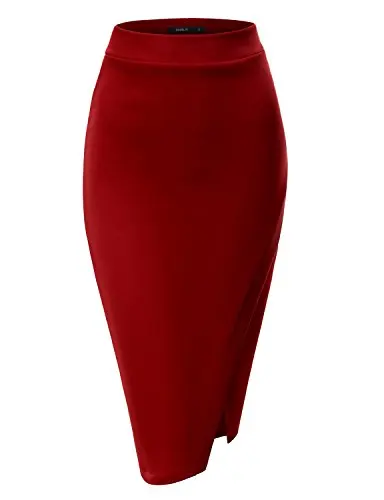 

Customize Spring Summer Womens Plus Size 3XS-10XL Irregular Elastic Banded Wasit Midi Sexy Pencil Side Slit split Skirt Saias