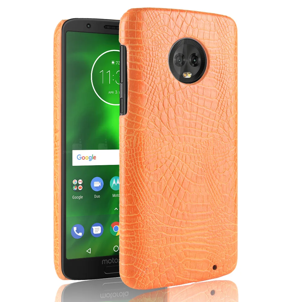 Luxury Crocodile Leather Case for Moto G6 Plus Skin Pattern Cover Shockproof Hard Shell On For Motorola Phone Cases Fundas Bag |
