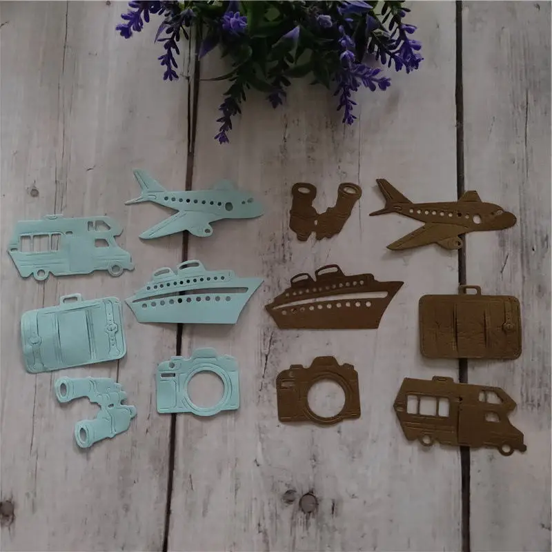 Металлические режущие штампы для скрапбукинга 6 видов камеры самолета DIY из