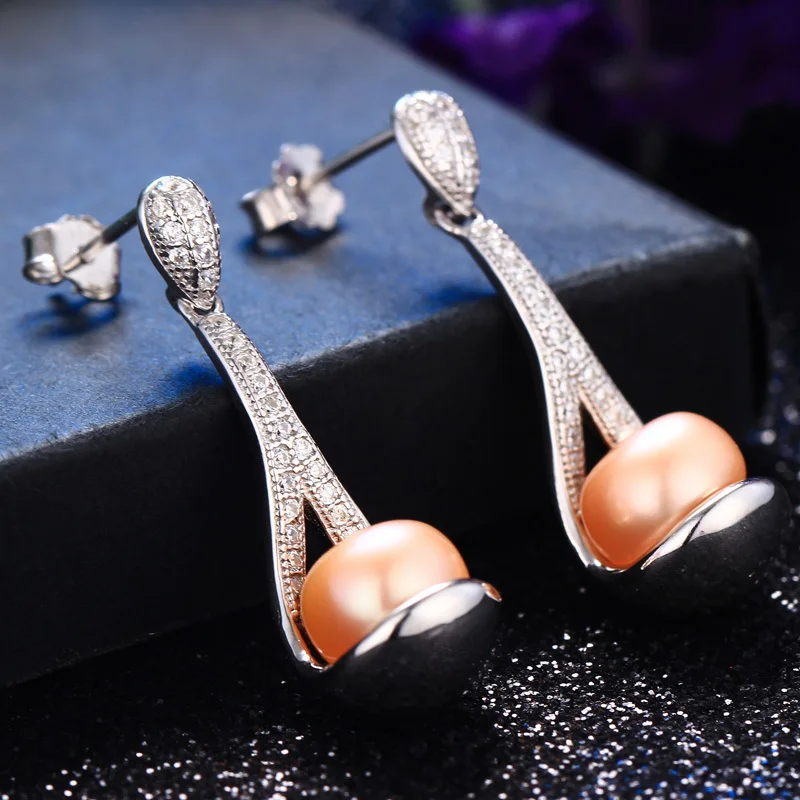Dainashi Новинка список рекомендуем серебро жемчужина ложка падение Серьги Fine Jewelry с