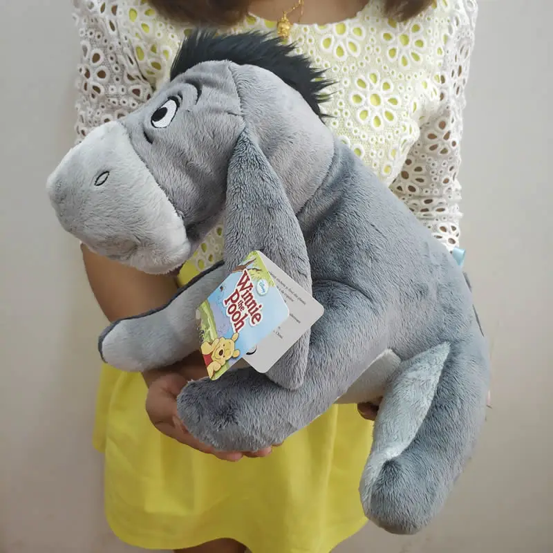 Милые плюшевые игрушки Eeyore синего цвета 35 см серый маленький Ослик для девочек
