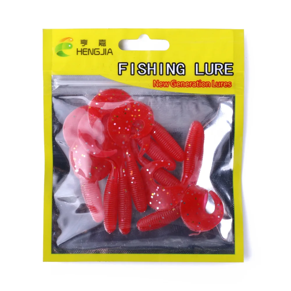 10 штук Jig Head мягкие приманки 65 мм 2g Силиконовые Мягкие Worm Шад яркие личинки