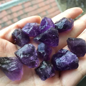 10pcs Natural Raw Amethyst Crystal For Healing Stones