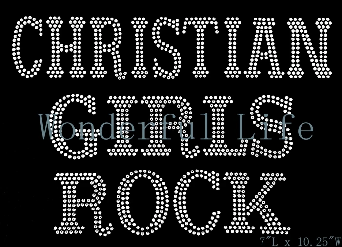 YX фабрика продажа оптом blingbling christian girls rock Rhinestone Motif Transfer для футболки|rhinestone