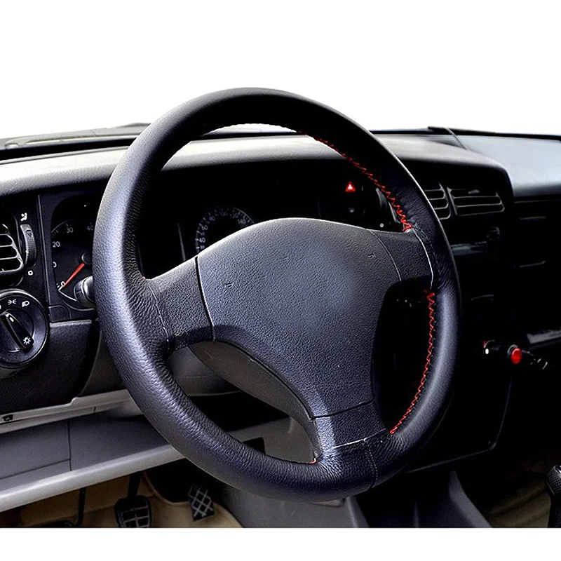 38 см DIY чехлы на руль натуральная кожа оплетка на руль автомобиля с иглой и резьбой аксессуары для интерьера