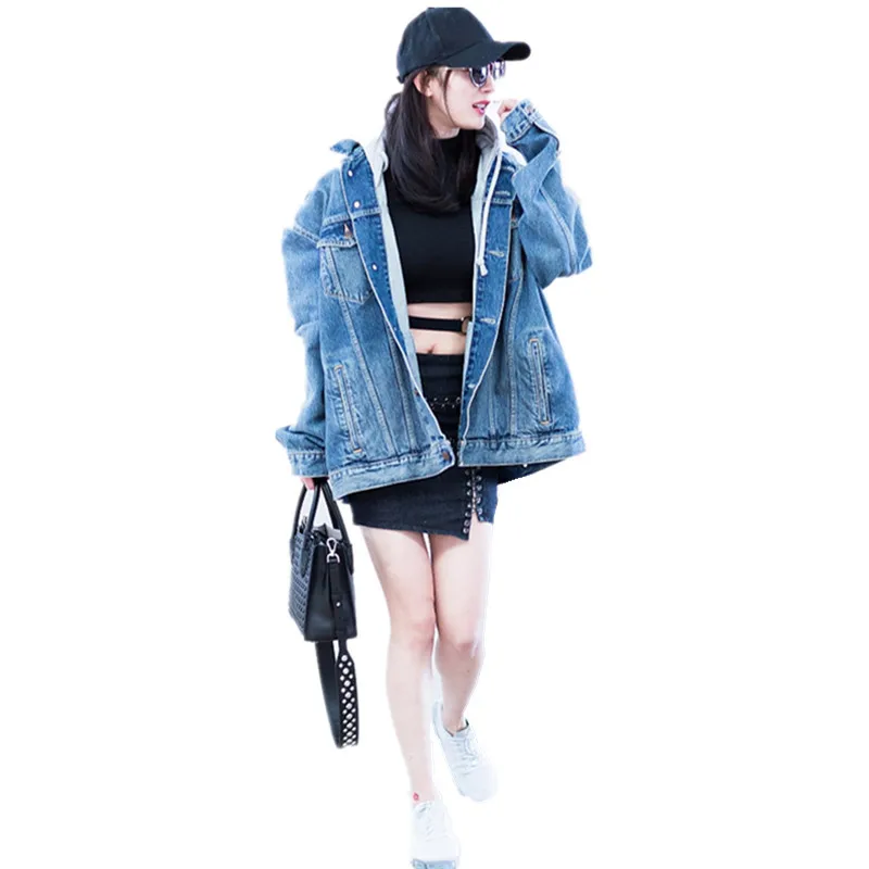 Chaqueta джинсы mujer модные теплые новые abrigos invierno 2019 съемный капюшон в длинной