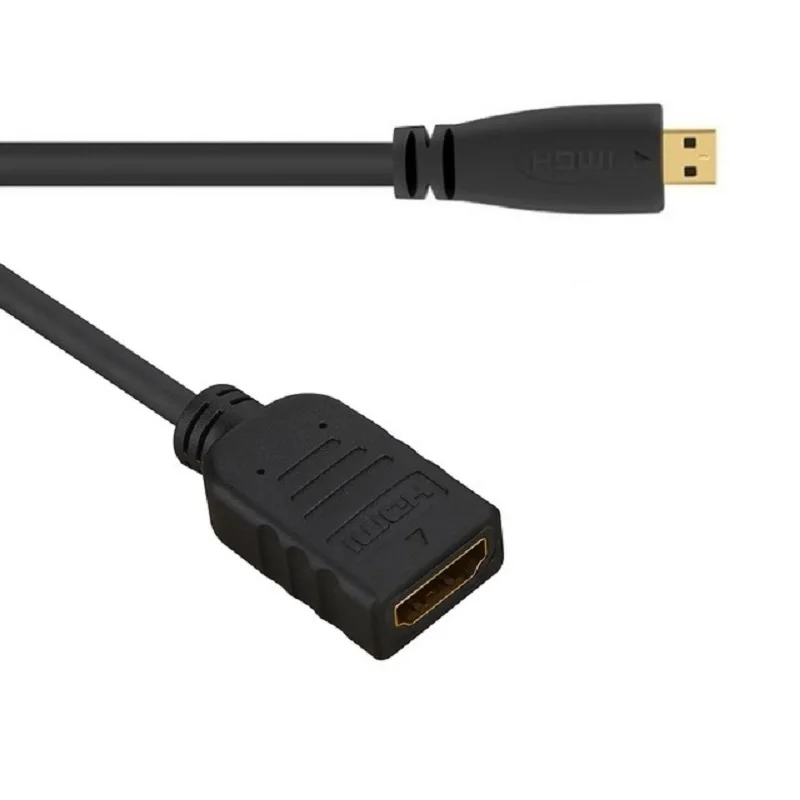 6-дюймовый 32AWG Высокоскоростной HDMI-кабель с Ethernet - HDMI микро-разъемом штекер-HDMI