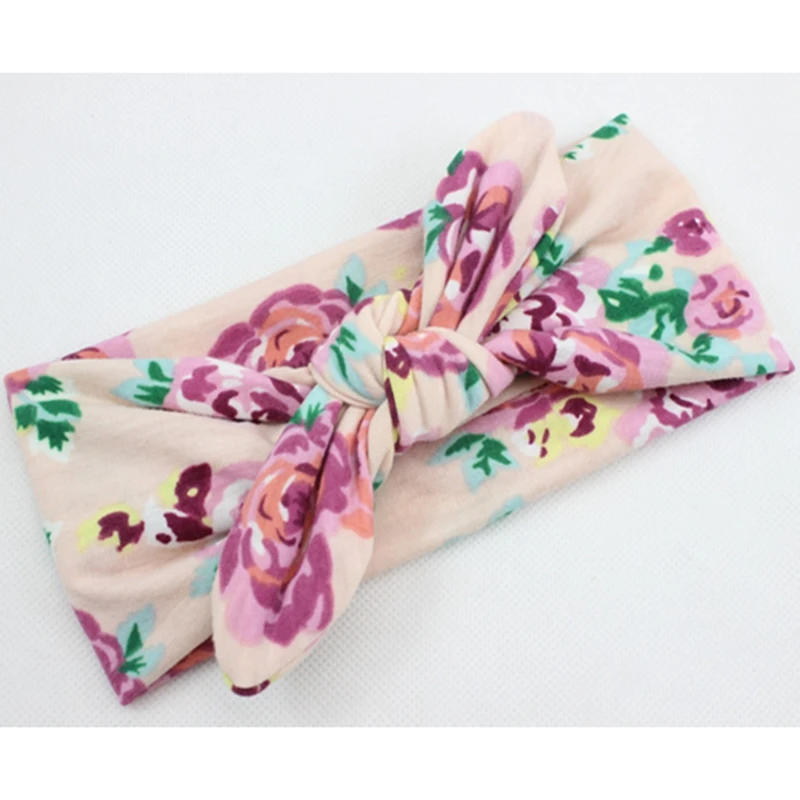 Baby Headband Cute kids Photography Props Cotton Hairband Infant Print Cross Hair Bows Girl Bohemian Fashion Ornaments | Детская одежда