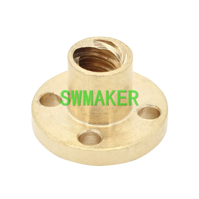 Латунная Фланцевая гайка SWMAKER для 3D принтера с ЧПУ 5 шт. 22 мм Медная 8 4 стартового