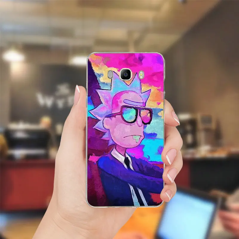 Рик и Морти смешные Мягкие TPU мобильного чехол для телефона Samsung Galaxy A3 A5 J1 J2 J3 J5 2015