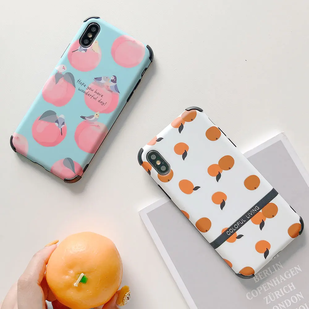 RAXFLY противоударный чехол для iPhone XR X XS Max фрукты узорные Чехлы 7 8 6 6S Plus мягкая IMD