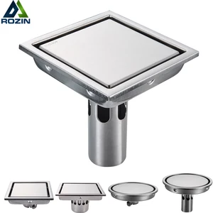 Сток в полу из нержавеющей стали Слив для душа, квадратный Слив для кухни, дезодорант для ванной комнаты решетка, сливной фильтр, крышка