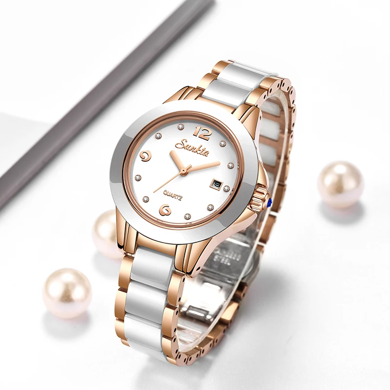 LIGE Brand Sunkta Women Watch 2021 supports wholesale ceramic watches ladies fashion waterproof Clock Quartz Relogio Feminino enlarge