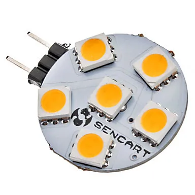 Светодиодная лампа G4 12 в 1 Вт 6 * SMD5050 75 лм светодиодная В бесплатная доставка 10