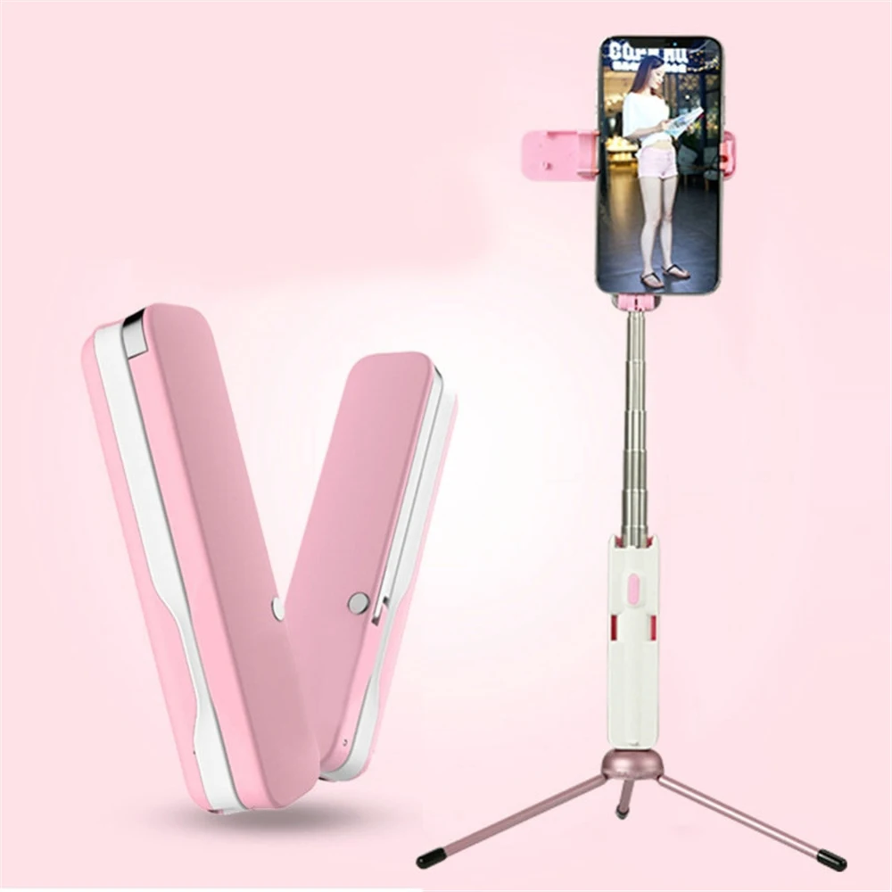 Складная мини Палка для селфи с Bluetooth/кабелем управление светом запасной