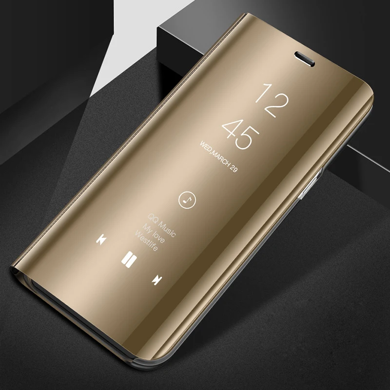 

VIVOY85 Clear View Mirror Flip Case For VIVO Y85 Luxury PU Leather Cover For VIVO Y85 Phone Case VIVO Y 85 Phone Bag 6.26''