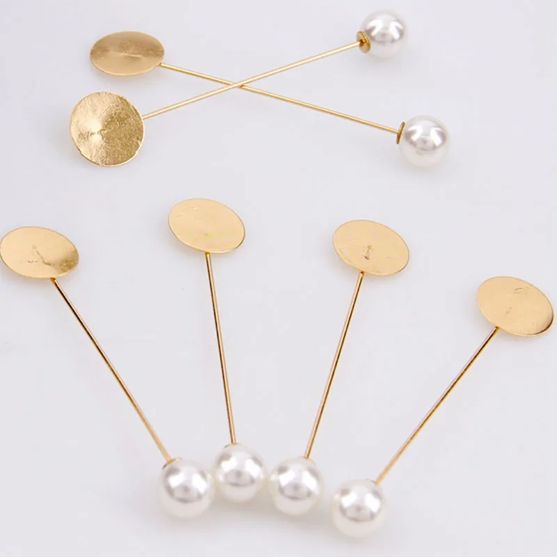 Набор жемчужин 1 5 см серебристые и золотистые медные бриллиантовые булавки