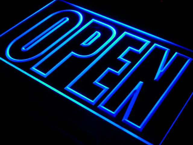 

i097 OPEN Shop Display Cafe Business LED Neon Light Light Signs On/Off Switch 20+ Colors 5 Sizes