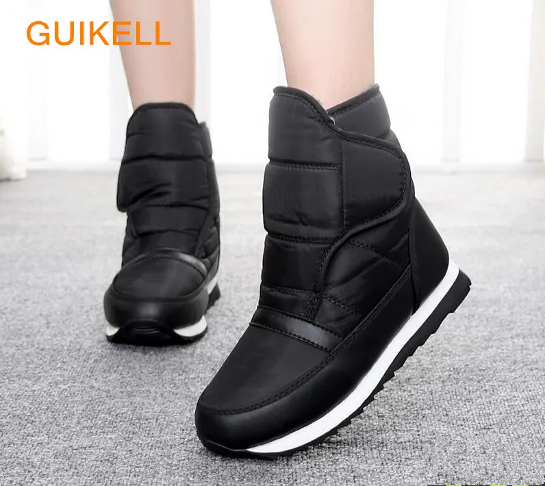 

Men boots thickening thermal waterproof snow boots cotton boots hook outdoor snow shoes non-slip men shoes lovers boot