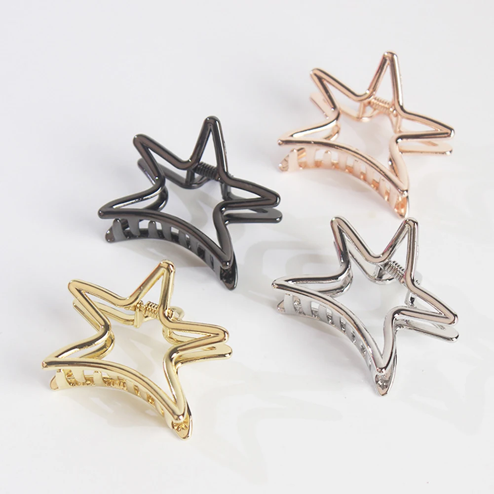 

Fashion Metal Hair Claws Crab Hair Clips Stars Square Shape Bun Maker Women Girls Barrettes Hairpins Luxury Hair Accessories