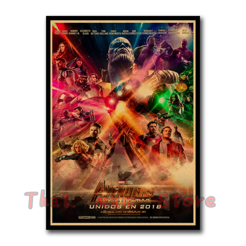 Marvel Фильм Мстители Бесконечность войны танос стражи постер стены Painitng для комнаты прозрачная художественная картина Наклейка на стену без рамки