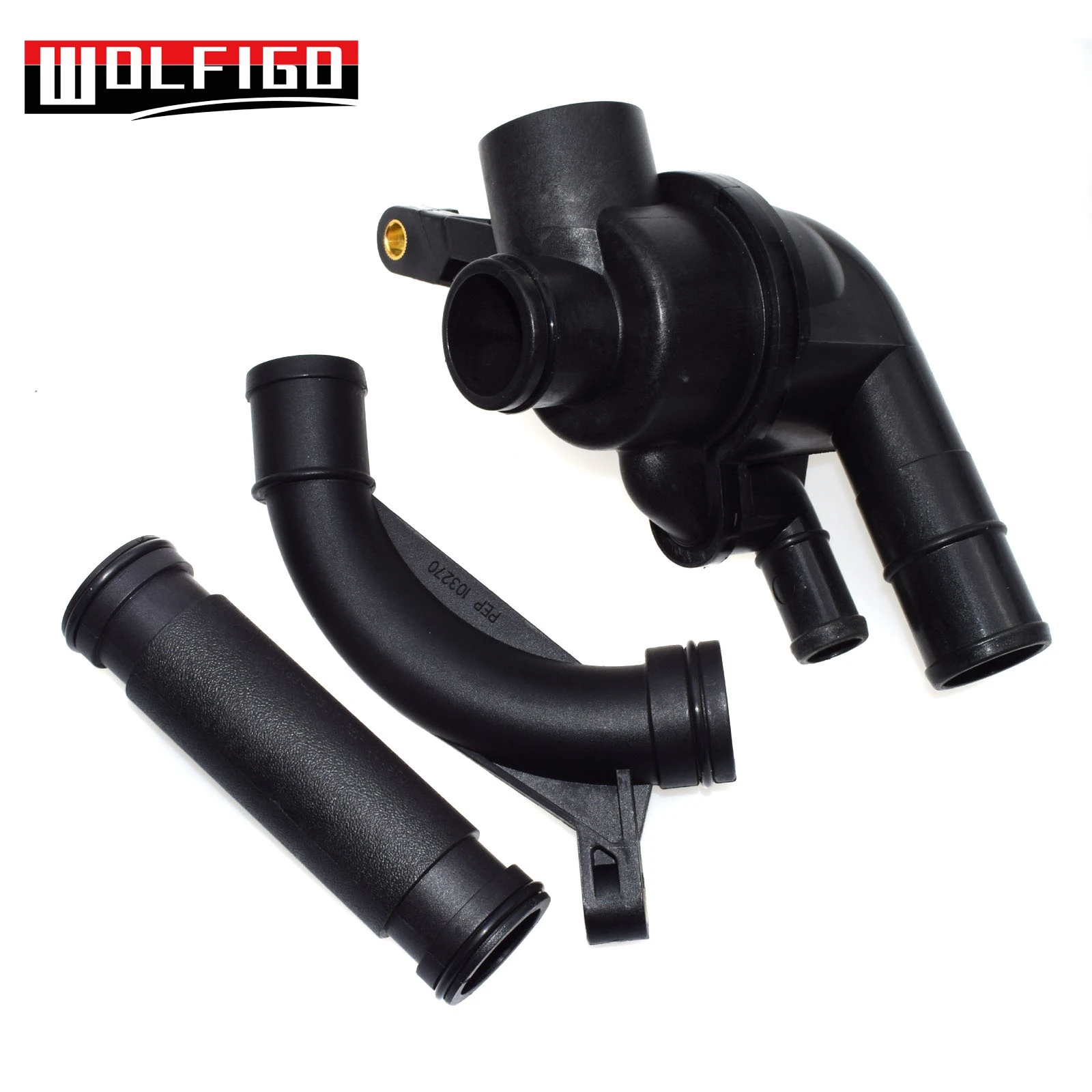 WOLFIGO New For ROVER 75 45 800 Thermostat+Housing+Pipe Kit 3PCS PEM101050, PEP101970, PEP103270
