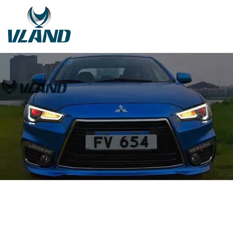 VLAND Factory для Lancer EVO EX 2008 2010 2012 светодиодный фонарь с поворотником+ plug and play+ DRL