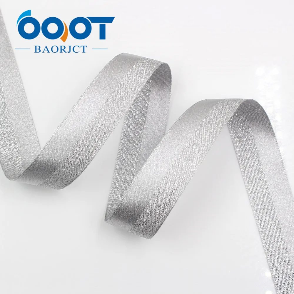 OOOT BAORJCT I-181103-97 10 ярдов 25 мм серебряная атласная лента с подарочной упаковкой