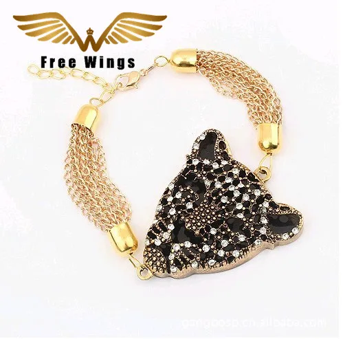 Женский золотистый браслет с леопардовым принтом в стиле ретро|bracelets for|gold bracelets for