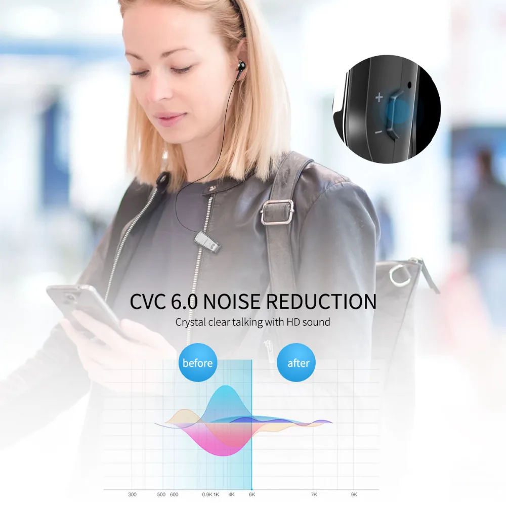 Беспроводные стереонаушники FineBlue FQ208 с Bluetooth выдвижной зажим для наушников