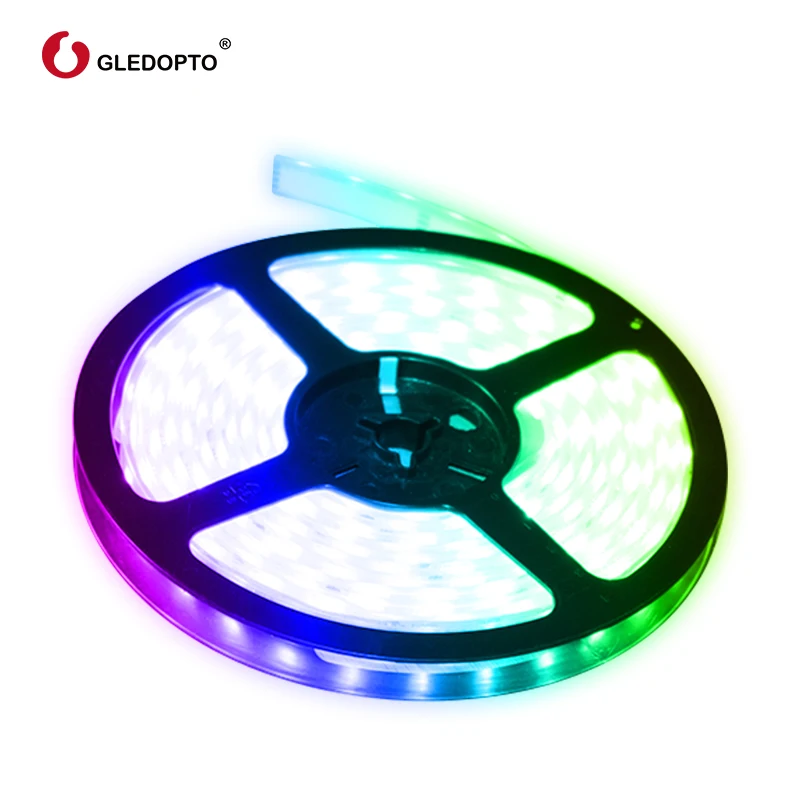 Светодиодная лента OPTO RGB + CCT, 5 метров, водонепроницаемая лента RGB WW/CW, 24 в пост. Тока, IP65, IP20, SMD 5050 SMD 2835