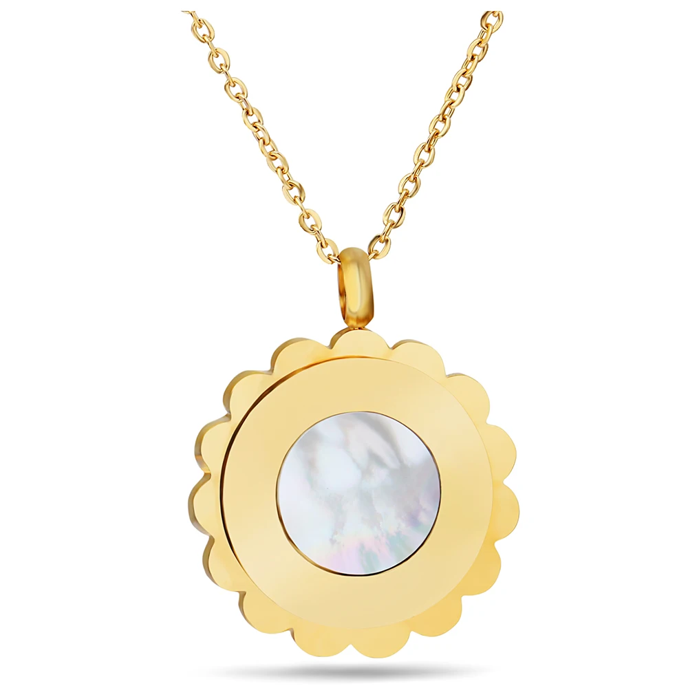 Магазин NIBA, подвеска в виде подсолнуха, ожерелья из нержавеющей стали золотого цвета для модных женщин, как ювелирные изделия