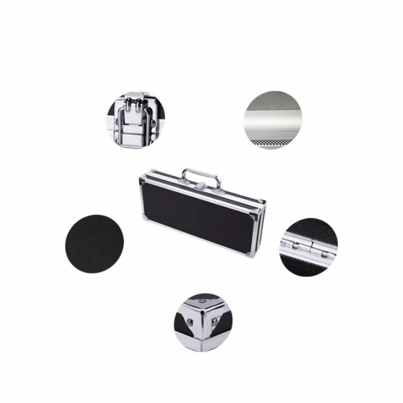 

small aluminum alloy tool box suitcase hardware instrument box Protection Anti-fall storage case 347x143x65mm
