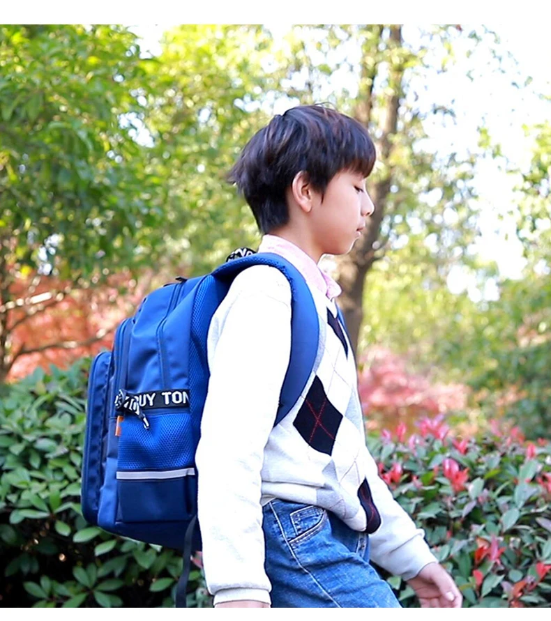 

Rye time schoolbag primary school boy 1-6 grade ridge protection burden reduction junior high school children 6 - 12 years old